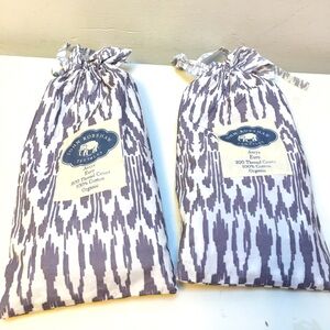 NWT John Robshaw asaya euro shams gray ikat Ombre lot of 2